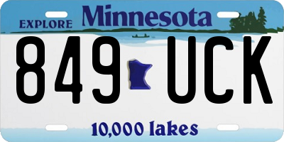 MN license plate 849UCK