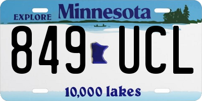 MN license plate 849UCL