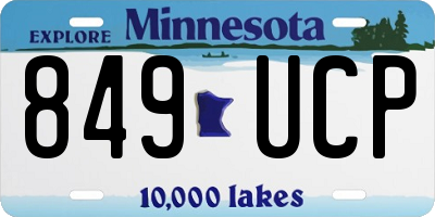 MN license plate 849UCP