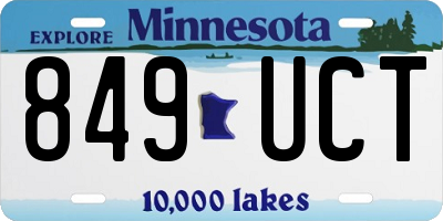 MN license plate 849UCT