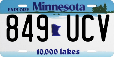 MN license plate 849UCV