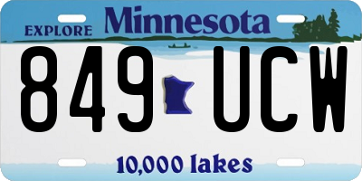 MN license plate 849UCW