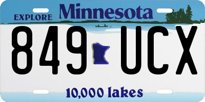 MN license plate 849UCX