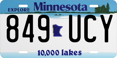 MN license plate 849UCY