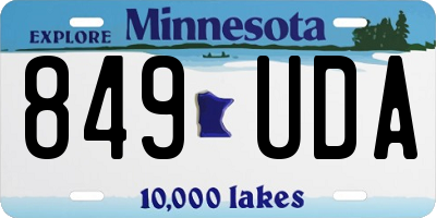 MN license plate 849UDA