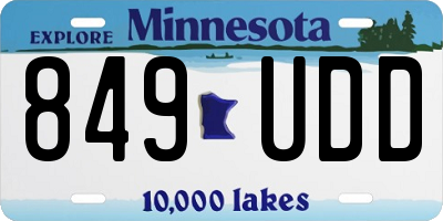 MN license plate 849UDD