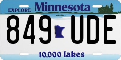 MN license plate 849UDE