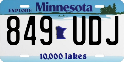 MN license plate 849UDJ