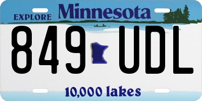 MN license plate 849UDL