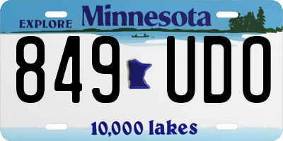 MN license plate 849UDO