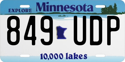 MN license plate 849UDP