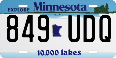 MN license plate 849UDQ