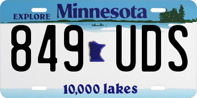 MN license plate 849UDS