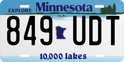 MN license plate 849UDT