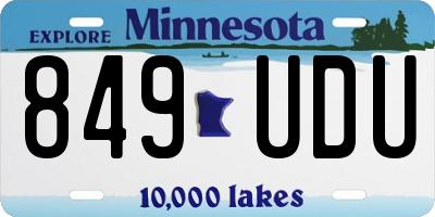 MN license plate 849UDU