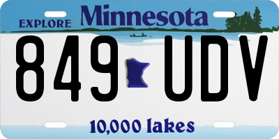 MN license plate 849UDV