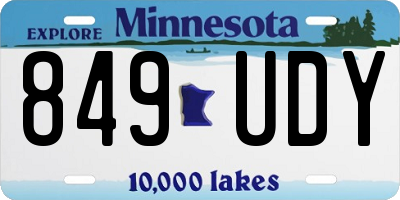MN license plate 849UDY