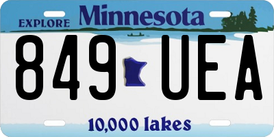 MN license plate 849UEA