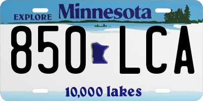 MN license plate 850LCA