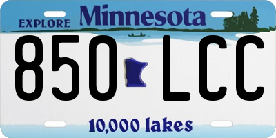 MN license plate 850LCC