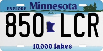 MN license plate 850LCR