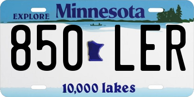MN license plate 850LER