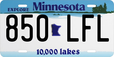 MN license plate 850LFL