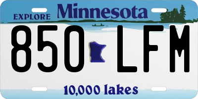 MN license plate 850LFM