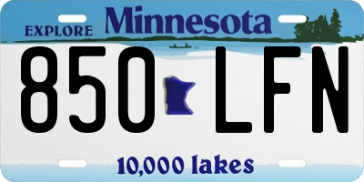 MN license plate 850LFN