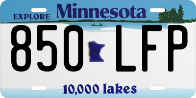 MN license plate 850LFP