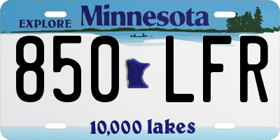 MN license plate 850LFR