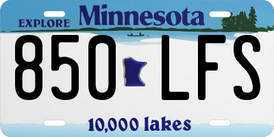 MN license plate 850LFS