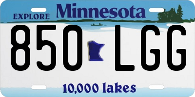 MN license plate 850LGG