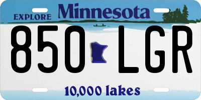MN license plate 850LGR