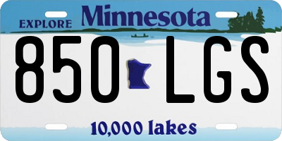 MN license plate 850LGS