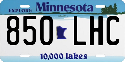 MN license plate 850LHC