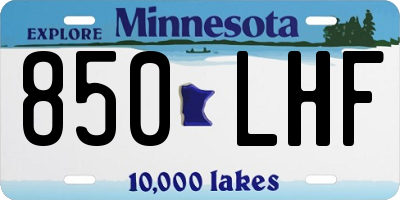 MN license plate 850LHF