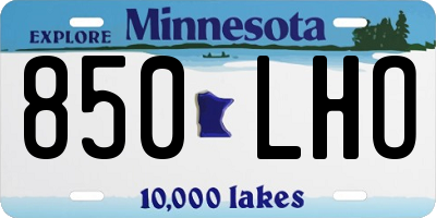 MN license plate 850LHO