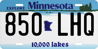 MN license plate 850LHQ