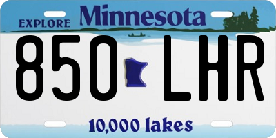 MN license plate 850LHR