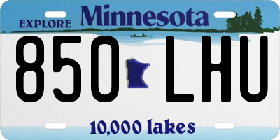 MN license plate 850LHU