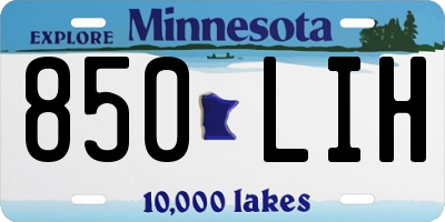 MN license plate 850LIH