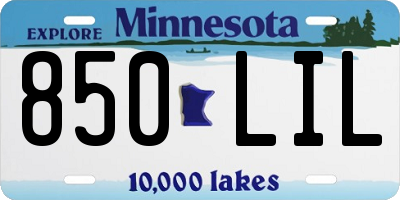 MN license plate 850LIL