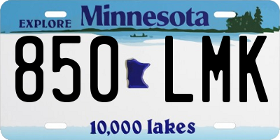 MN license plate 850LMK