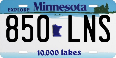 MN license plate 850LNS