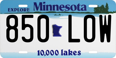 MN license plate 850LOW
