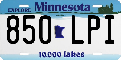 MN license plate 850LPI