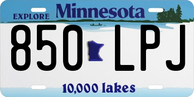 MN license plate 850LPJ