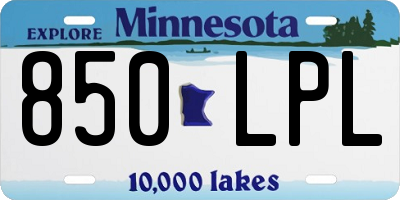 MN license plate 850LPL