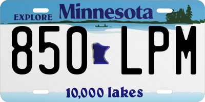 MN license plate 850LPM